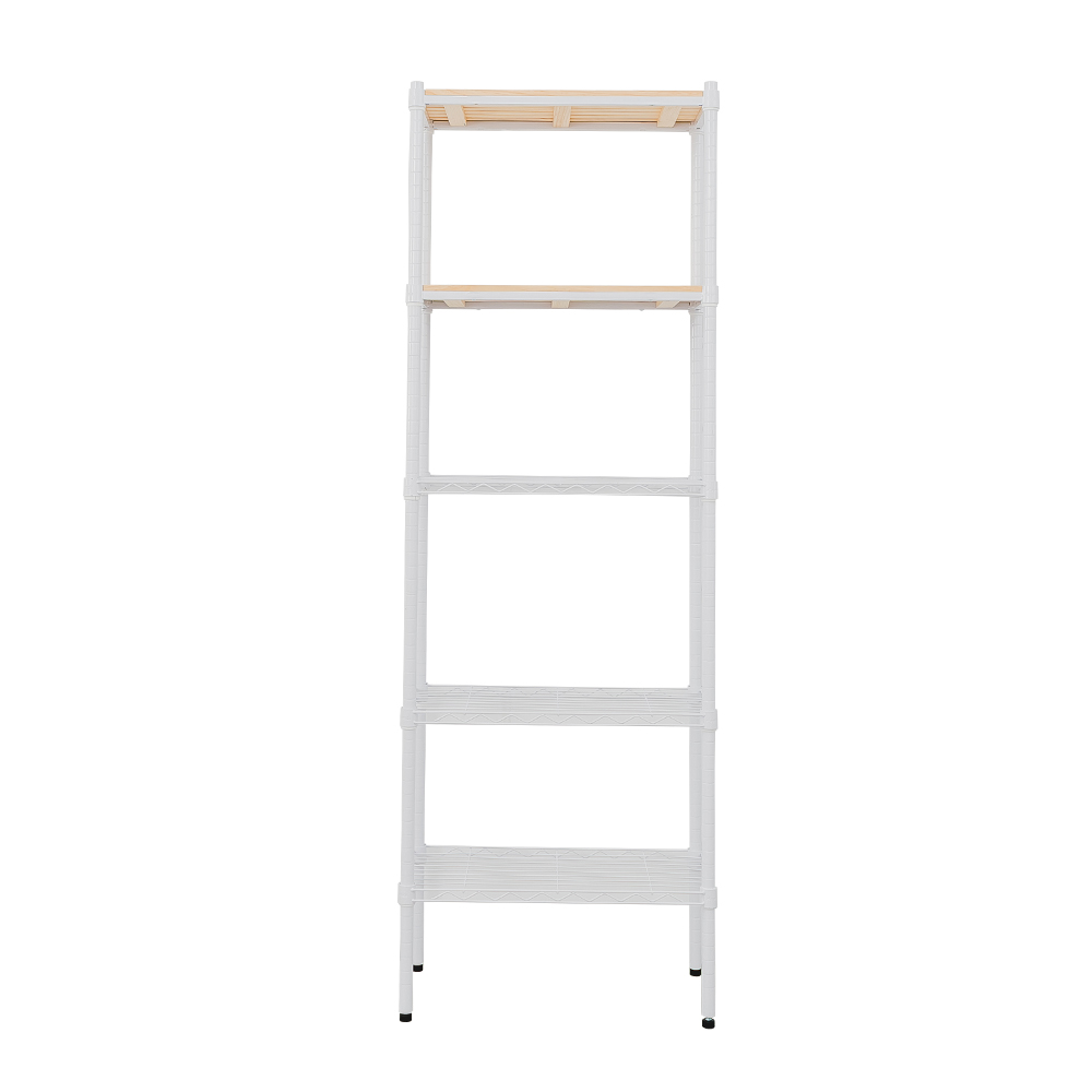 【Y HOUSE】60x30x180cm pine wood five-layer storage rack rack iron rack - painted white, , large