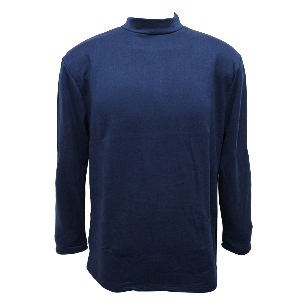 男羊毛蠶絲保暖衣-立領-6865-丈青色-L號-2件, , large