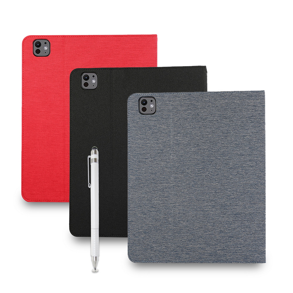 【LA121專業布紋款】iPad Air 11吋 2024 平板保護皮套(內置筆槽)(附精細觸控筆), , large