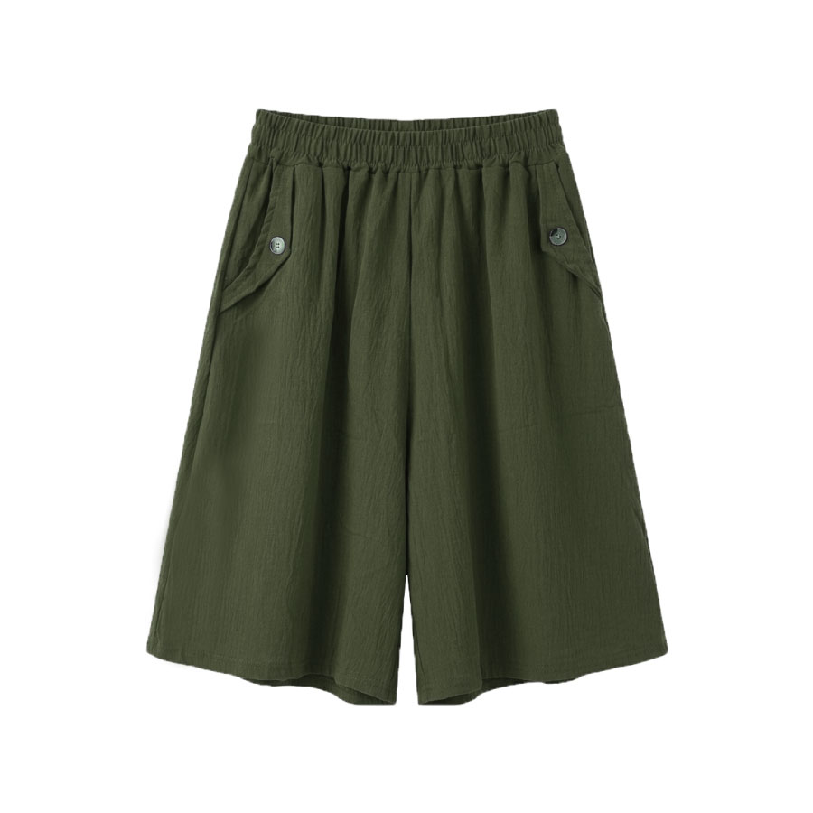 冰皺6分褲裙 TM-8005, , large