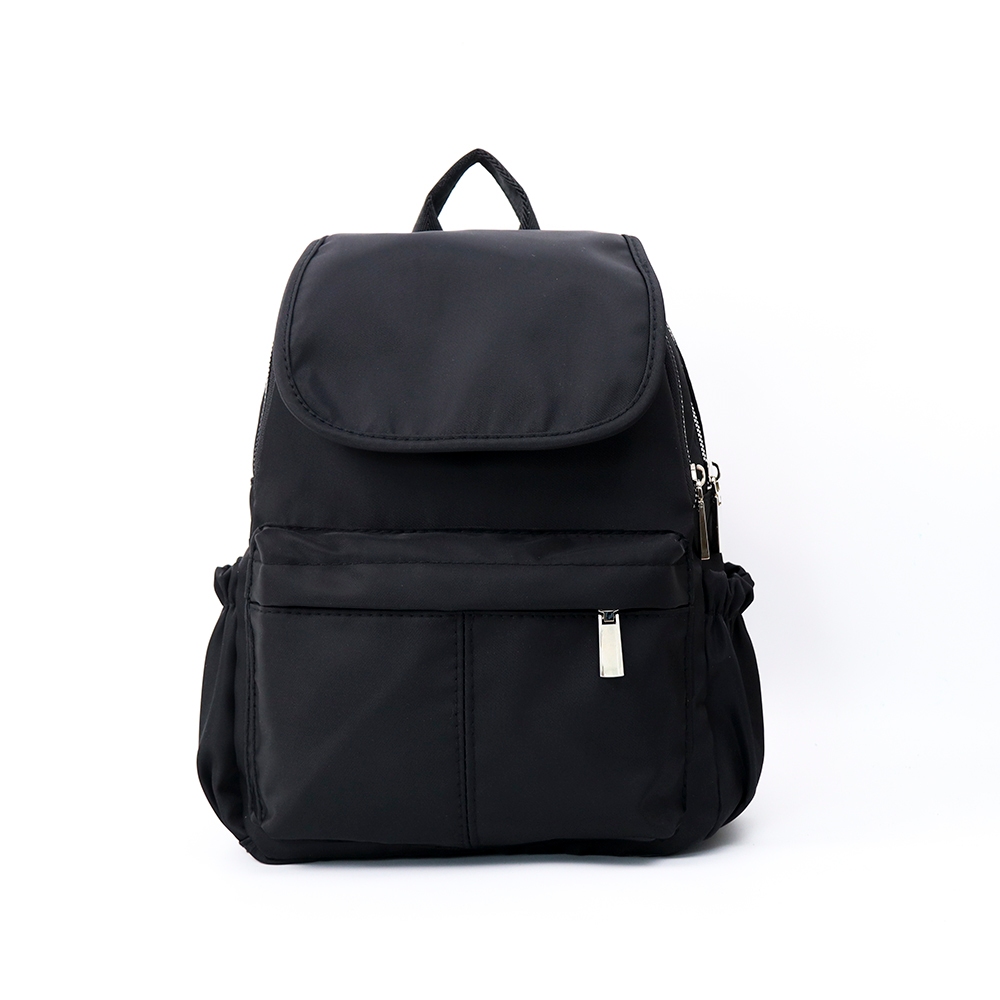 【YUN JOIN】輕巧休閒後背包-黑色 休閒背包 隨身包 通勤背包 畢業禮物 女包 全素面 磁吸, , large