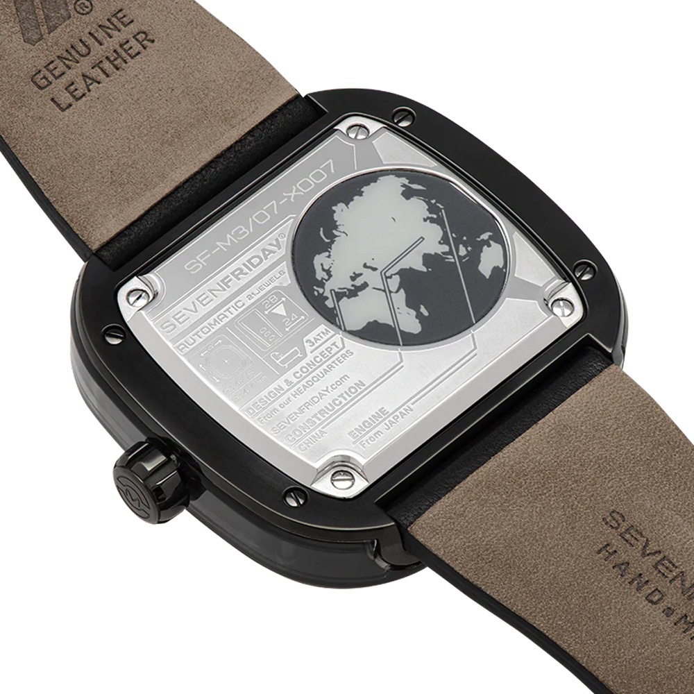 SEVENFRIDAY Spaceship 太空船 自動上鍊機械錶 送禮-黑/47x47.6mm  M3/07, , large