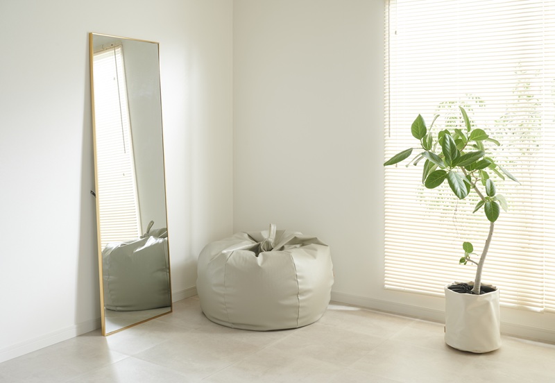 Egg Bean bag , 淺灰, large