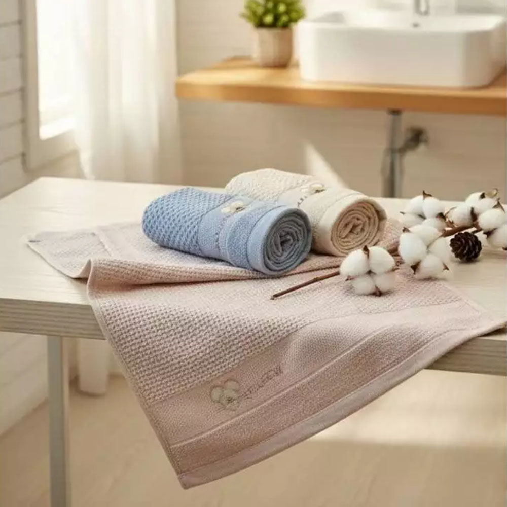 [Kaimei Cotton Industry] 4 in the group, random and excellent pure cotton mesh, skin-friendly adult towel/bath towel/face towel/towel, big-eared rat style, , large