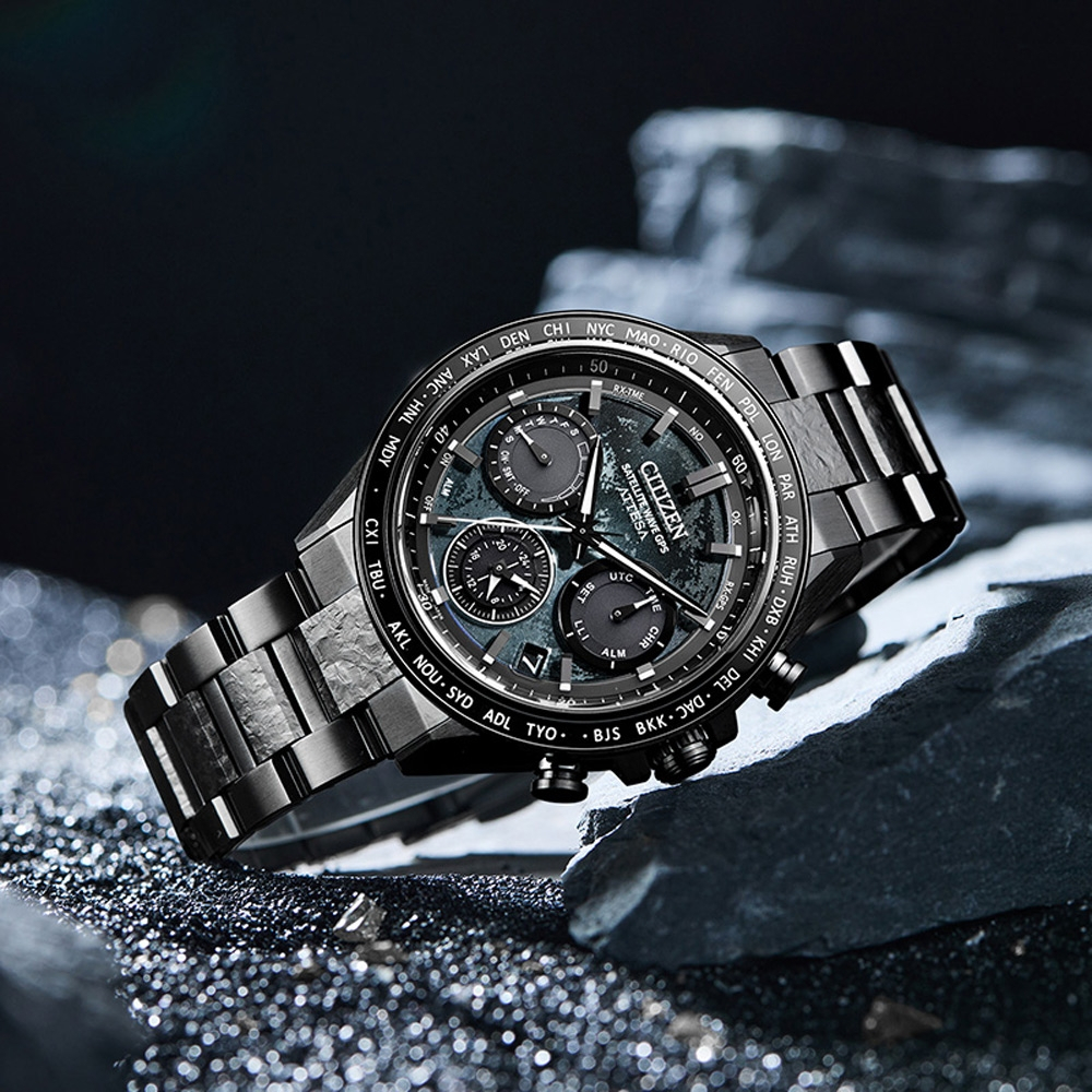 CITIZEN 星辰 韋禮安廣告款 闇月款 限量 鈦 GPS衛星對時光動計時手錶 CC4065-61Y, , large