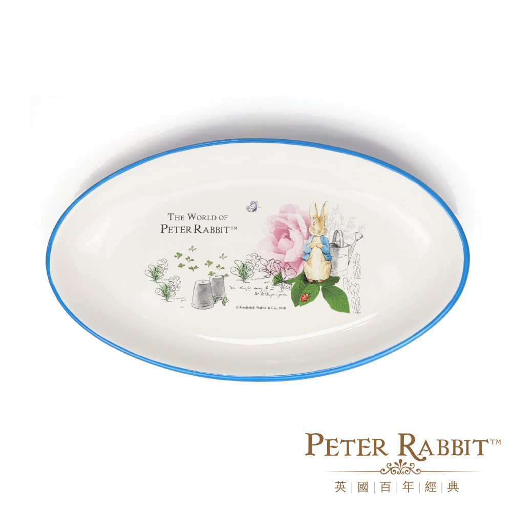【世豐】Peter Rabbit比得兔玫瑰陶瓷2入組(大橢圓盤+小橢圓盤), , large
