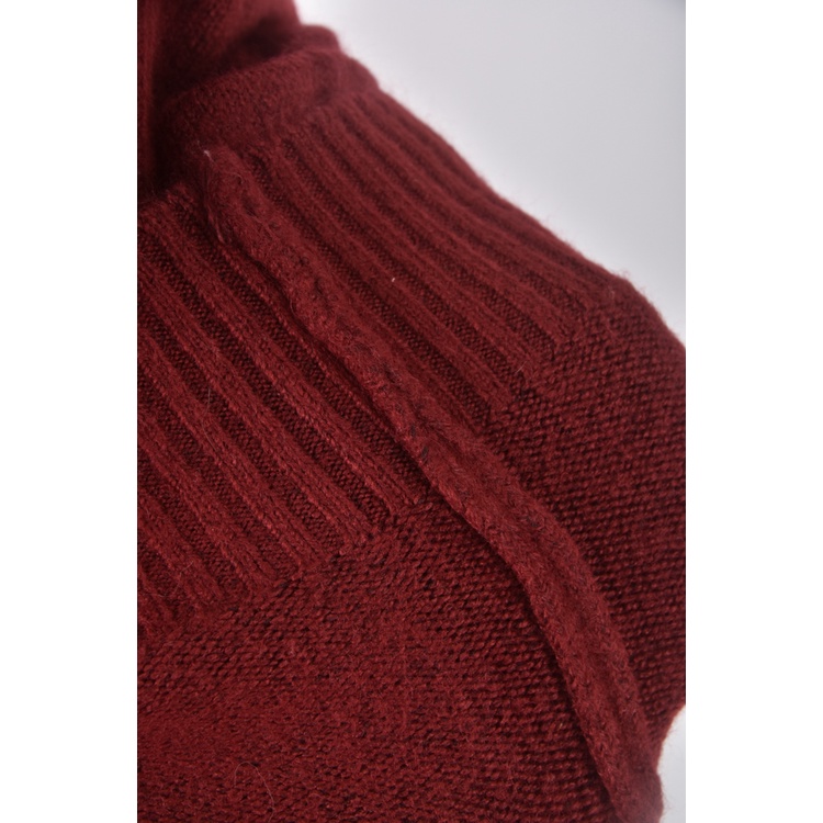 (F) 【智恩私服】質感V領紅色長袖上衣二手衣, , large