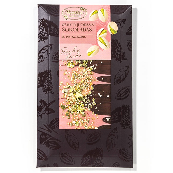 Ruby and 75% chocolate with pistachio, , large