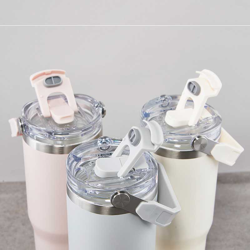 【伴佳家】 陶瓷雙飲提提杯 曦光粉, 粉, large