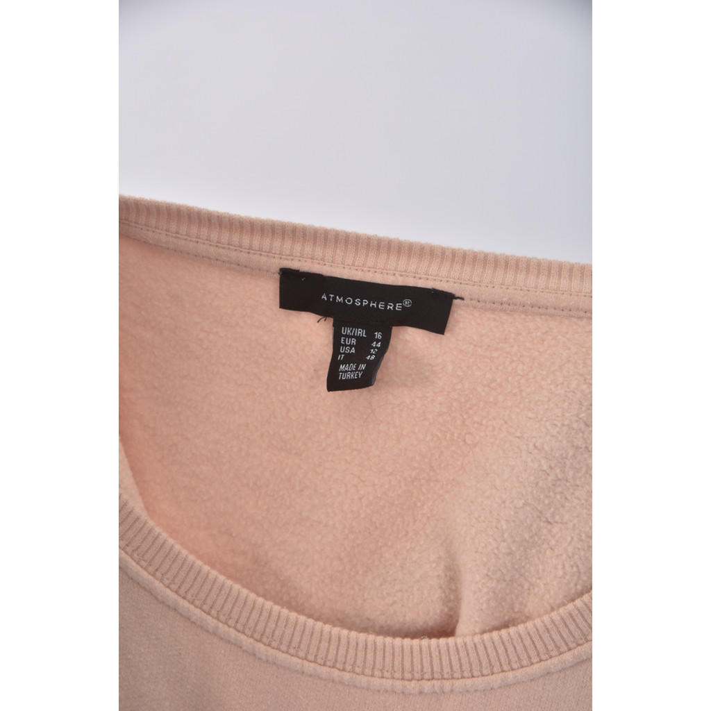 (2XL) atmosphere棉質圓領粉色長袖上衣二手衣, , large