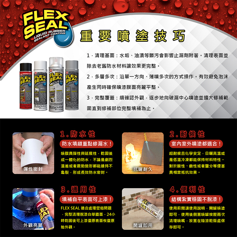 FLEX SEAL萬用止漏劑 (亮白色/14oz), , large
