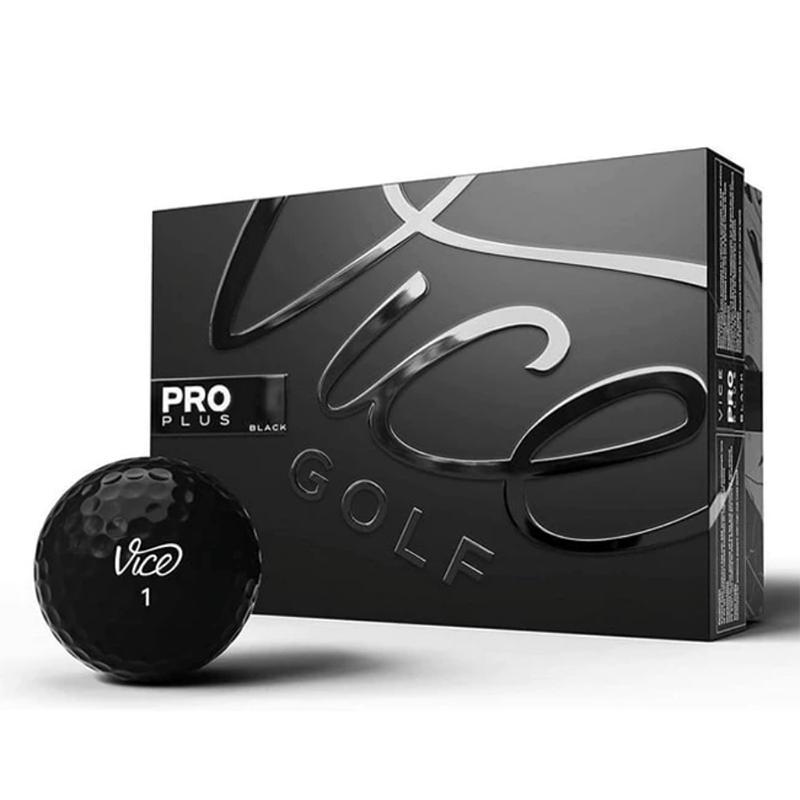 Vice Pro Plus Golf Balls - Black (12/DZ), , large