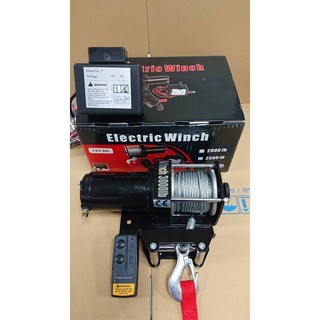 WIN五金 松盈牌DC-12V/24V 多種車用捲揚機付無線遙控 捲揚機 電動吊車 吊車 電動絞盤 電動捲線機 車用救援, , large