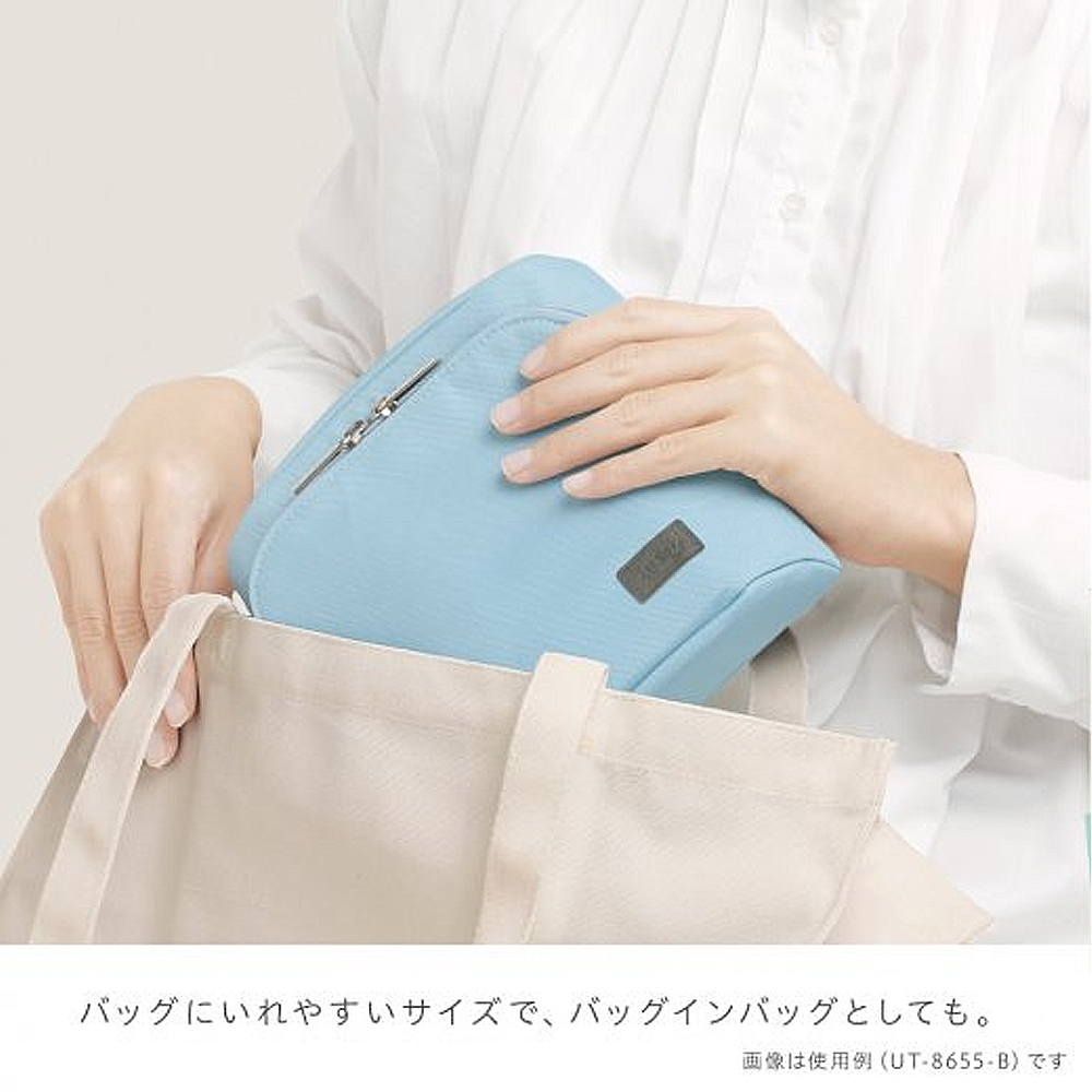 【龍品文創】日本SONIC UT-8655 柔光站立收納包-D星空沉穩灰, , large