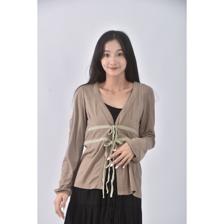 (S) t parts綁帶棕色外套二手衣, , large