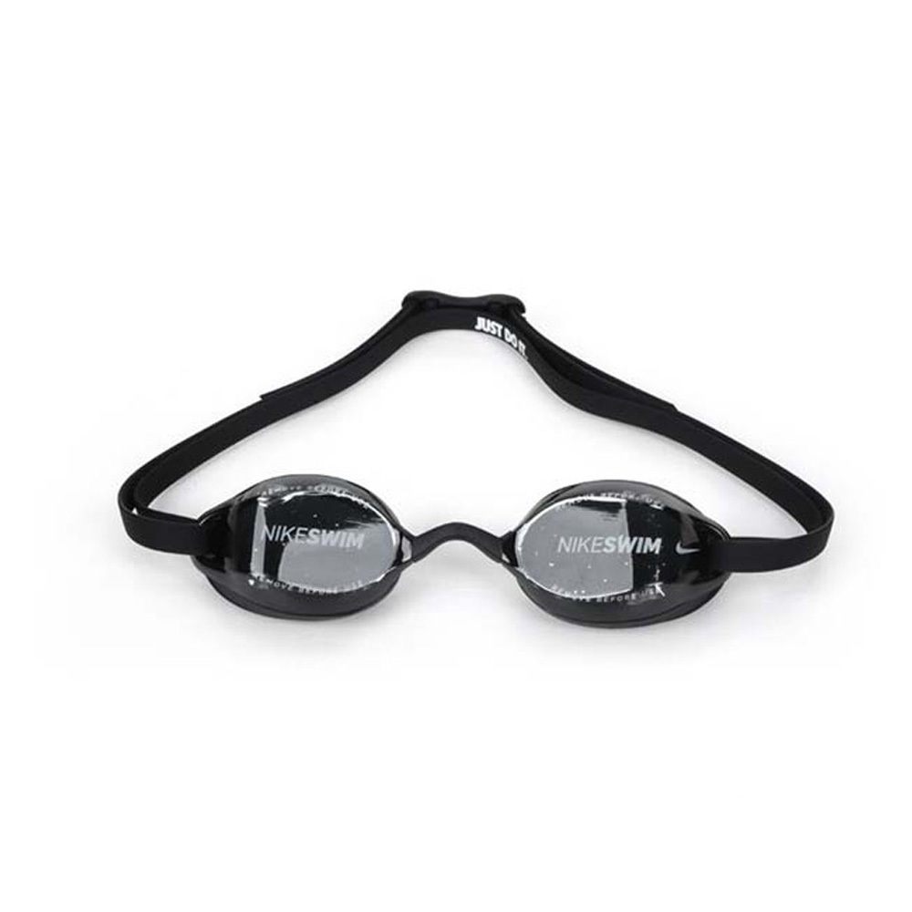 NIKE LEGACY 成人專業型泳鏡 游泳 競賽 比賽 訓練 運動 休閒 廣角 人體工學 調整便利 附鼻橋 黑白 深灰, 深灰, large