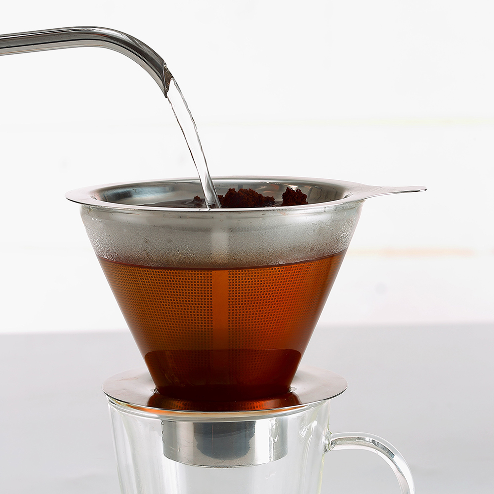 【GlassKing】台灣製造 GK-508G 鈦金咖啡濾器 3～4人 保留咖啡原味 V60濾杯 咖啡濾器 錐形濾杯 手沖濾杯, , large