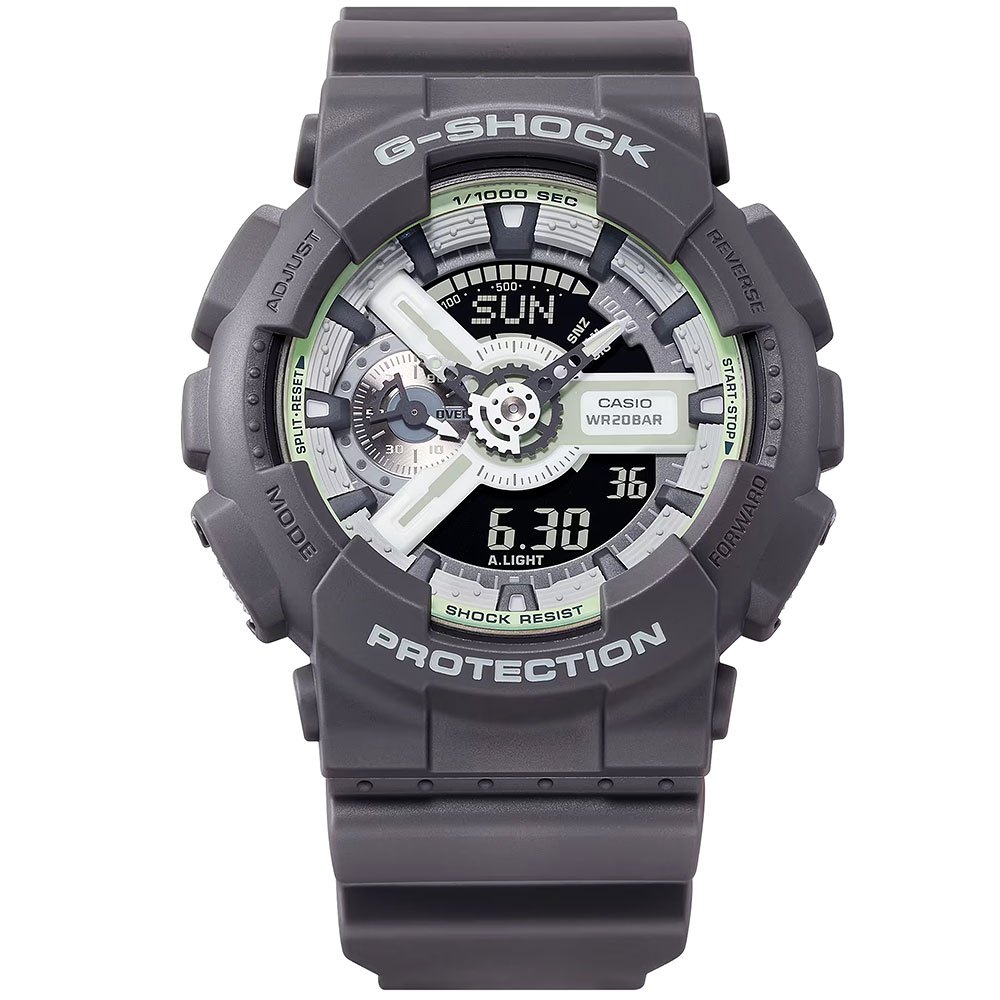 CASIO 卡西歐 G-SHOCK 綠光系列雙顯運動手錶 GA-110HD-8A, , large