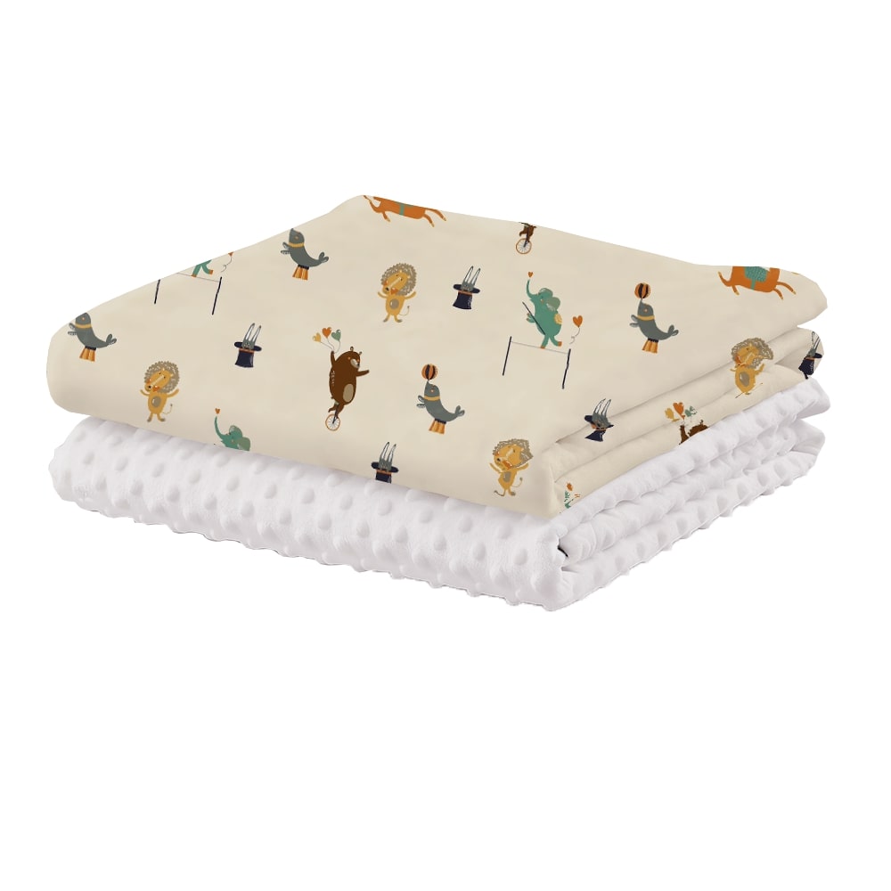 HABABY Double-Sided Magic Bean Blanket, Circus Style, 130x100cm, , large