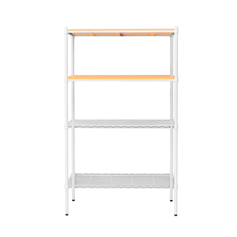 【Y HOUSE】90x45x150公分 松木四層收納層架 置物架 鐵架-烤漆白原木, , large