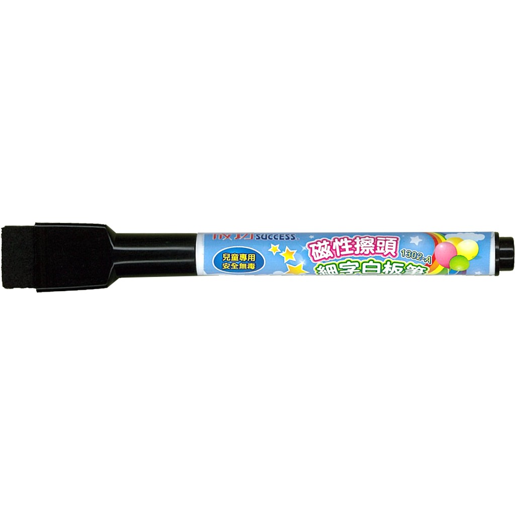 Success成功 1302 附擦細字白板筆(多色)藍, , large