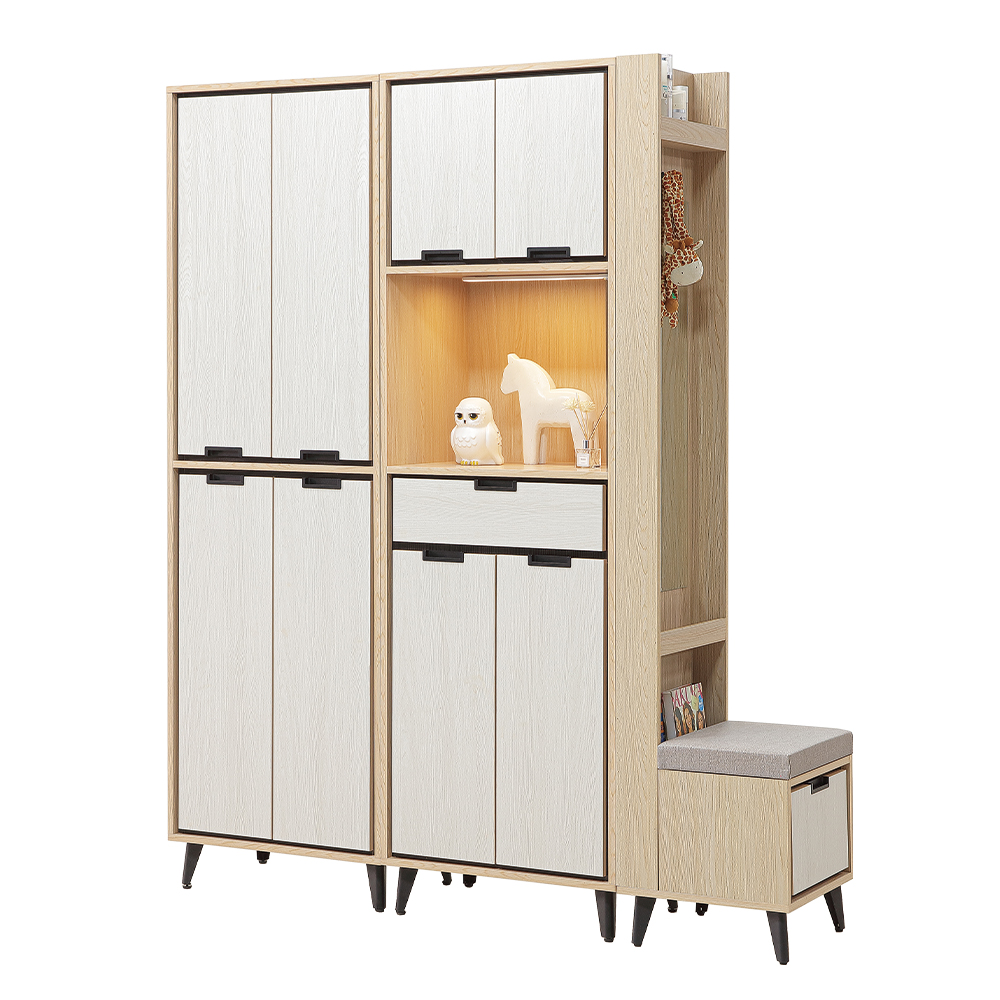 【唯熙傢俱】雷莎原木雙色5.3尺鞋櫃, , large