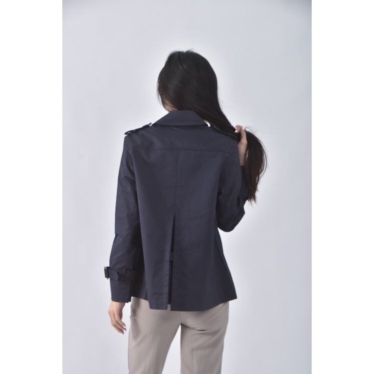 (S) 23区 Vingt trois arrondissements質感風衣藍色外套二手衣, , large