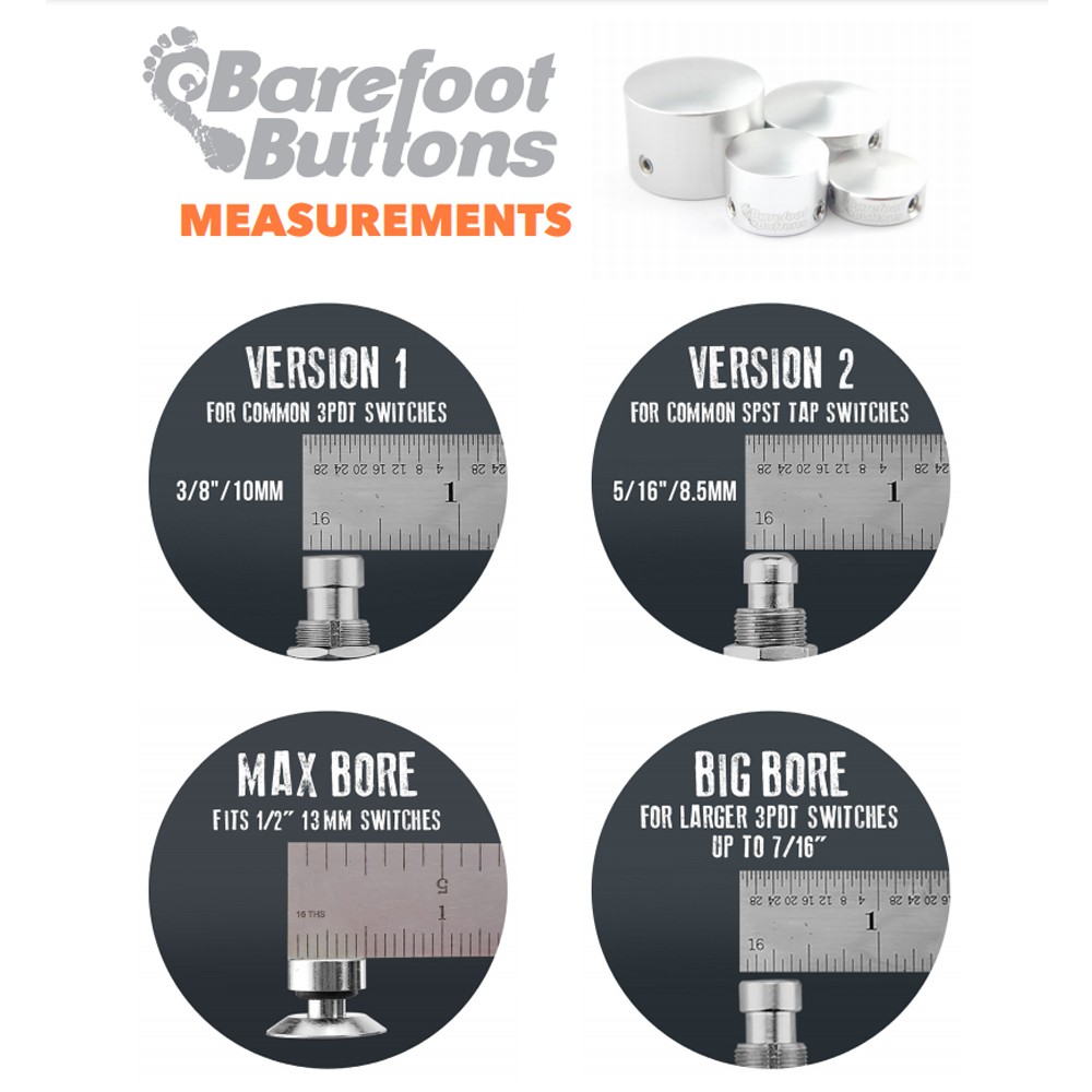 Barefoot V1 STD Brass Chrome 航太級鋁合金踩釘帽 黃銅款 鉻合金款【敦煌樂器】, , large