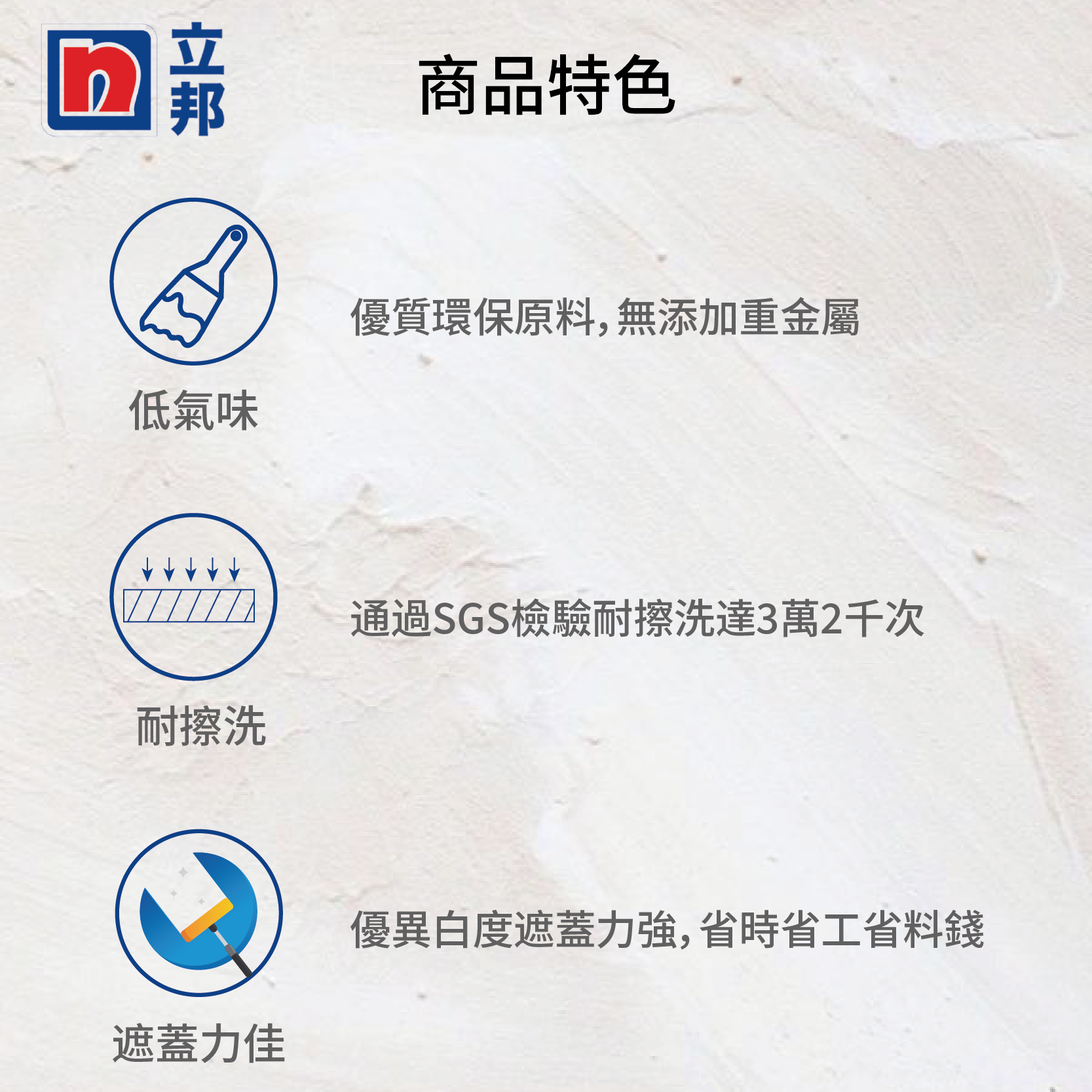 〔立邦〕佳得麗Plus超強遮蓋力水泥漆 低味 水性油漆 （5加侖裝）百合白, , large