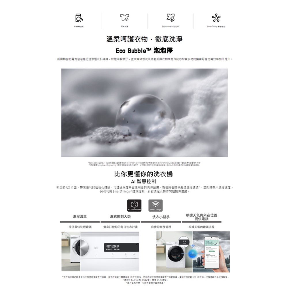 SAMSUNG 三星 洗12 烘8KG AI智能衣管家 蒸洗脫烘滾筒洗衣機 鉻鐵灰 WD12T504DBN, , large