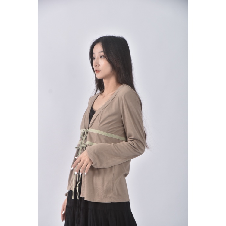 (S) t parts綁帶棕色外套二手衣, , large