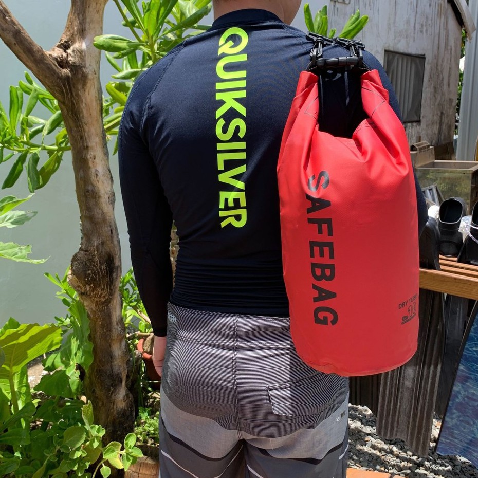 多功能防水袋 10L-紅色漂浮背包 防水 朔溪 潛水 浮潛 衝浪 獨木舟, , large