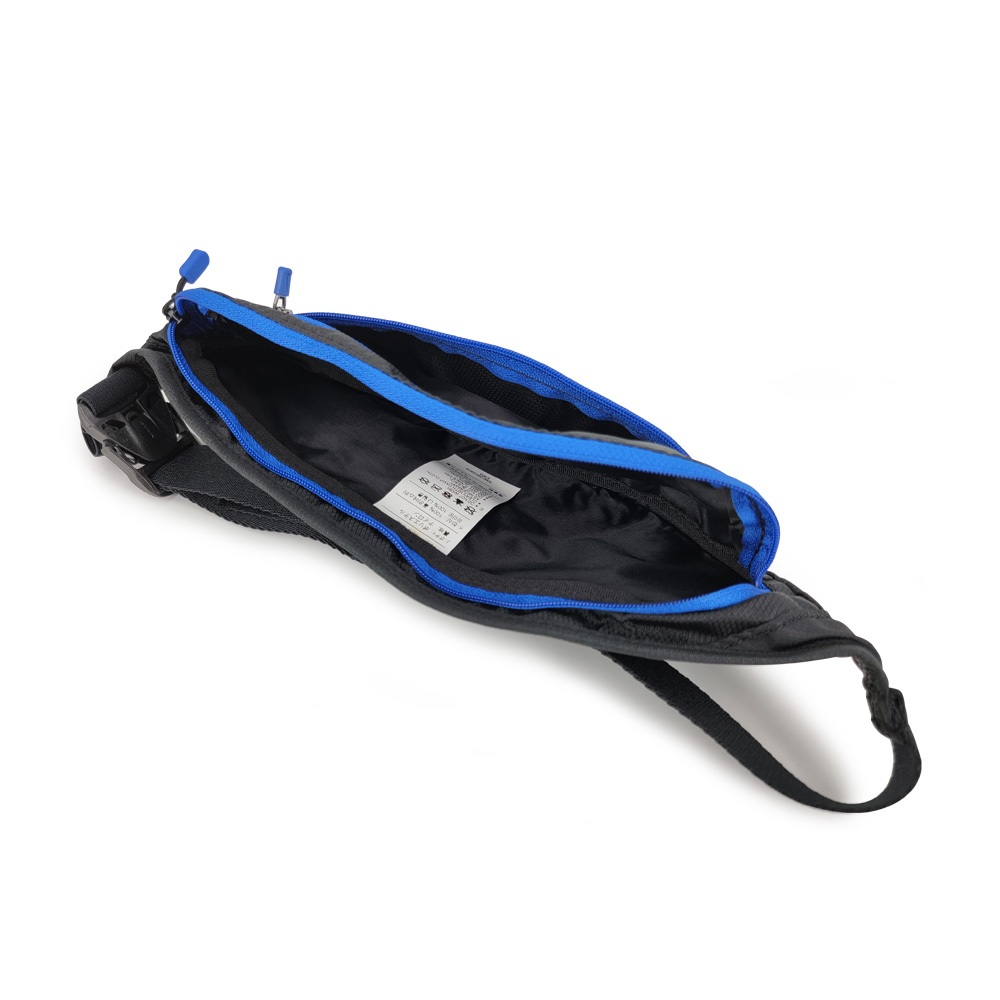 NIKE 運動腰包(大) 隨身包 休閒 逛街 慢跑 戶外運動 簡約 防潑水 反光 雙夾層 輕量 耐用 透氣 舒適 黑藍, , large