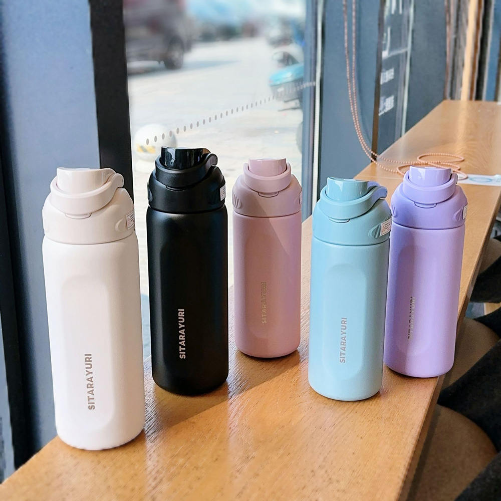【H&R安室家】SITARAYURI 雙飲手提304不鏽鋼保溫瓶580ml(H62), , large