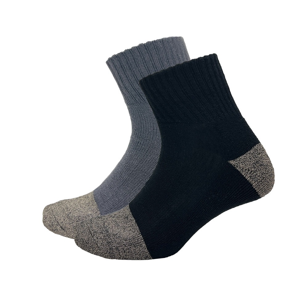 【BVD】銀纖維1/2毛巾底男襪4入<黑>B563 襪子 短襪 抑菌除臭襪, , large