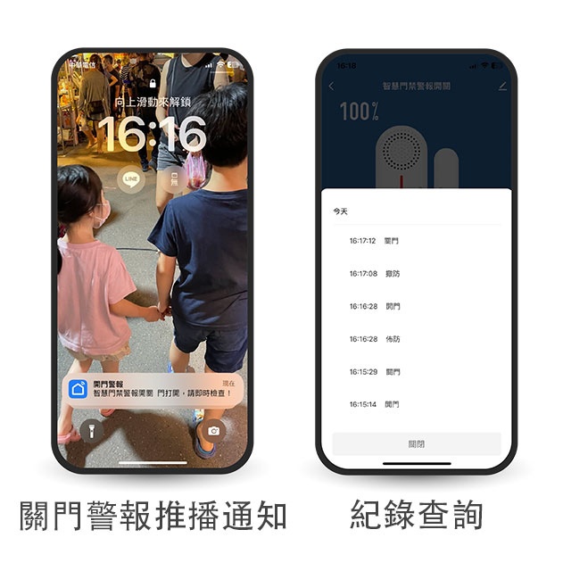 昌運監視器 DJS-AL001 智慧門禁警報開關 防盜警報器 遠端防盜警報 手機推播警報 推播通知, , large