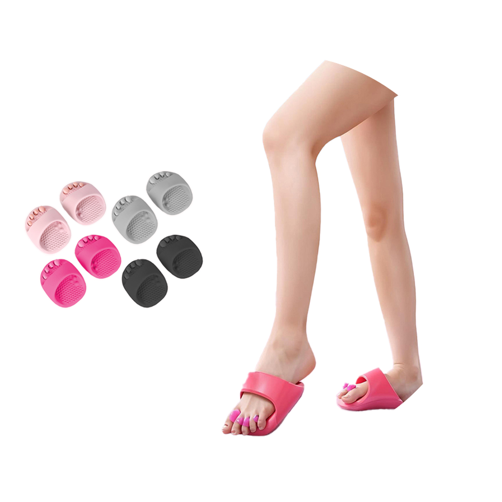 Japanese design, five-toe corrective half-length slippers, arch support trainer /black(one pair), , large