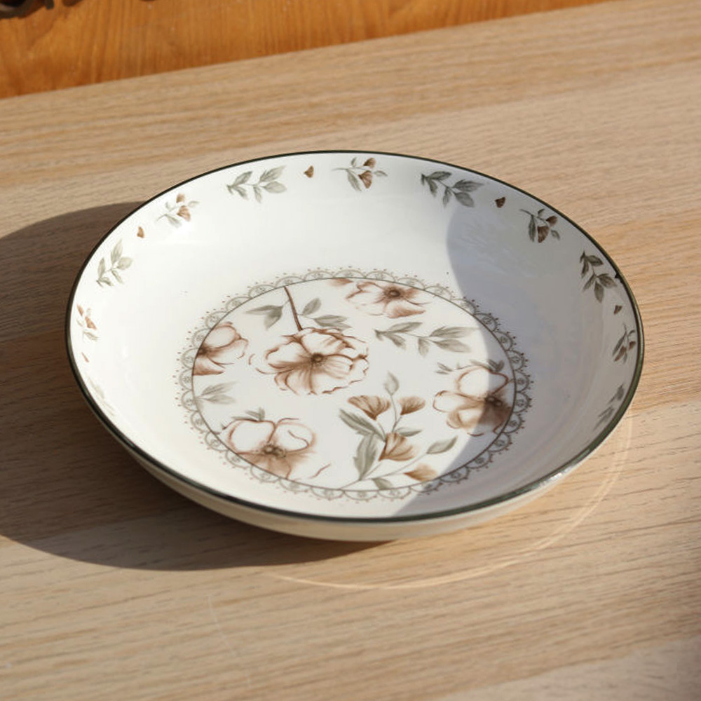 8吋陶瓷深盤【20款可選】陶瓷 圓盤 菜盤 濃湯盤 水餃盤 牛排盤 沙拉盤 水果盤 北歐風 卡通 赫本風 陶瓷盤 田園風 盤子, , large