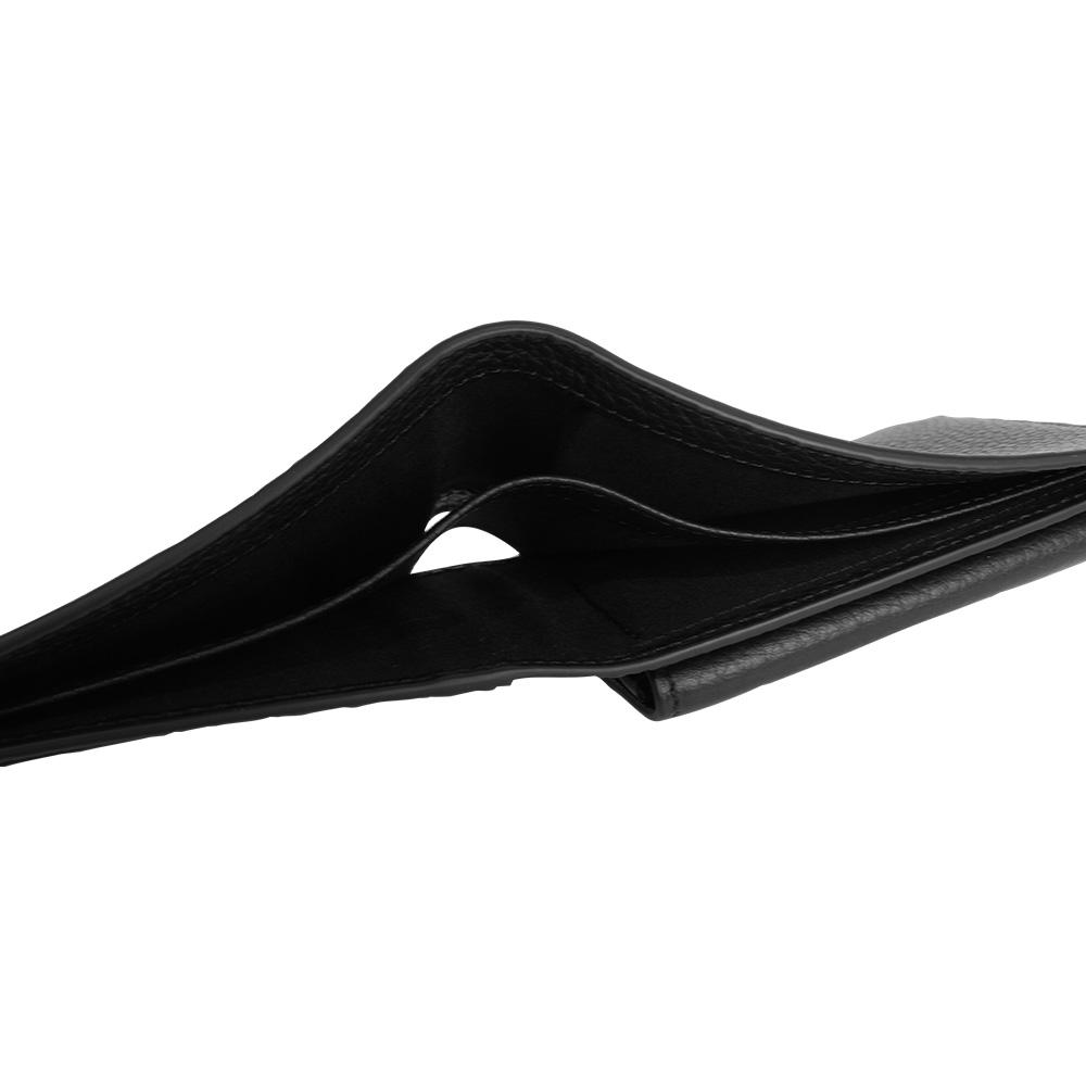 MONT BLANC 粒面牛皮對開零錢袋短夾(黑色), , large