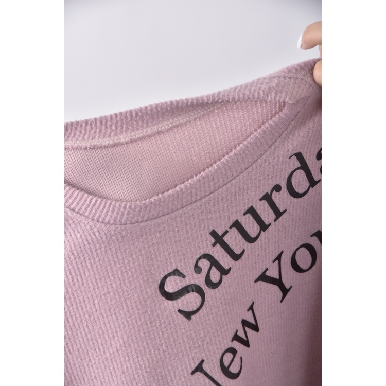 (XL) 落肩粉色長袖上衣二手衣, , large