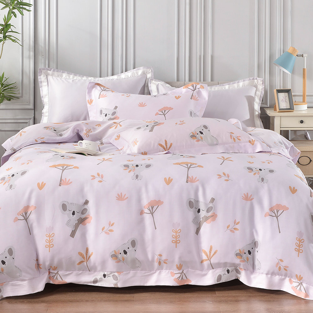 [LY SHIN BEDDING] Betrise Climbing Koala | C Energy Series 100% Austrian Tencel™ Light-quenched Graphene Four-piece Duvet Bedding Set-Double, , large