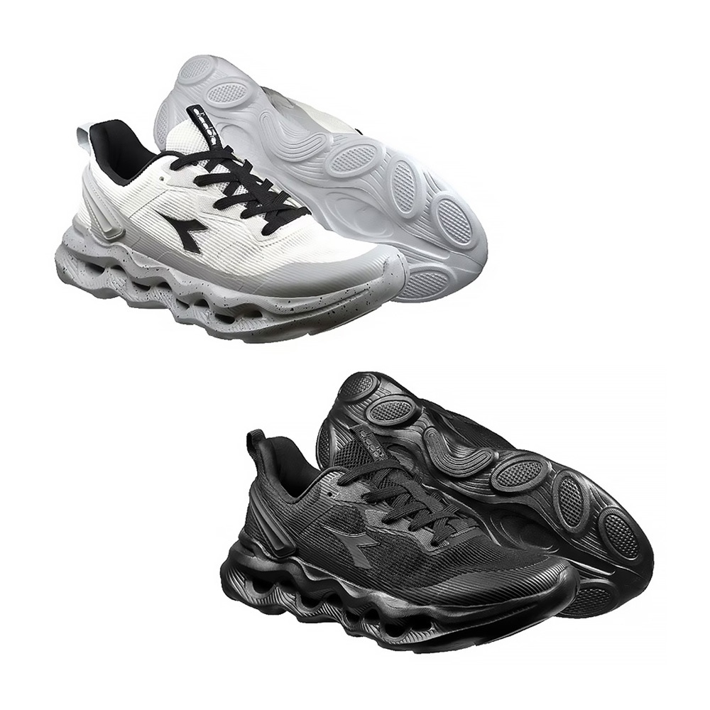 DIADORA迪亞多那 輕量時尚運動鞋 男運動鞋 男鞋 寬楦 透氣 彈性 吸震 緩衝 反彈 足弓支撐 氣墊鞋墊 白灰 黑