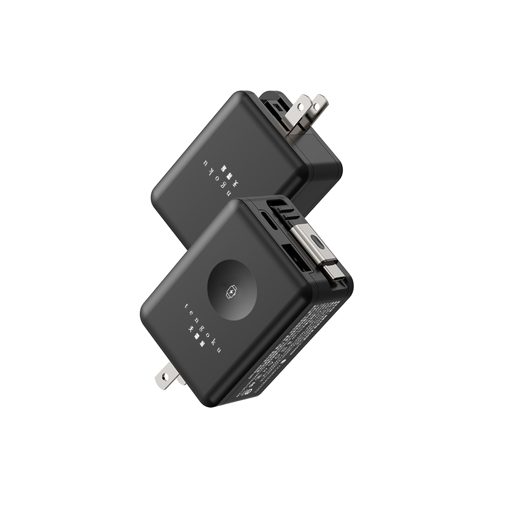 【tengoku天閤堀】42W氮化鎵四合一雙孔自帶伸縮線快充充電器, , large