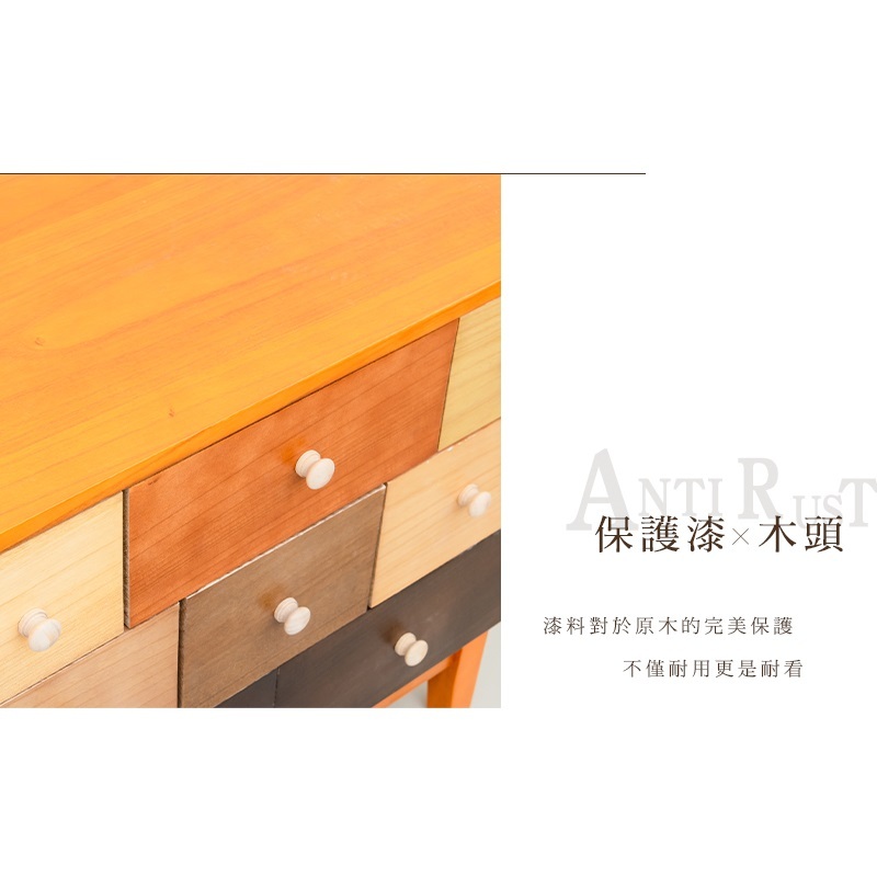 【Y HOUSE】Wooden cabinet, chest of drawers, sideboard, log style, wood color, storage cabinet - 8 drawers, , large