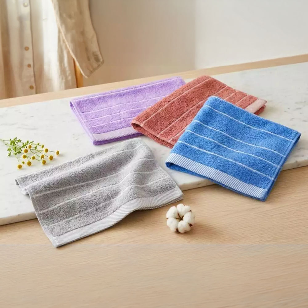 [Kaimei Cotton] 10 randomly selected MIT made in Taiwan 16 taels pure cotton silky white line children's scarf, , large