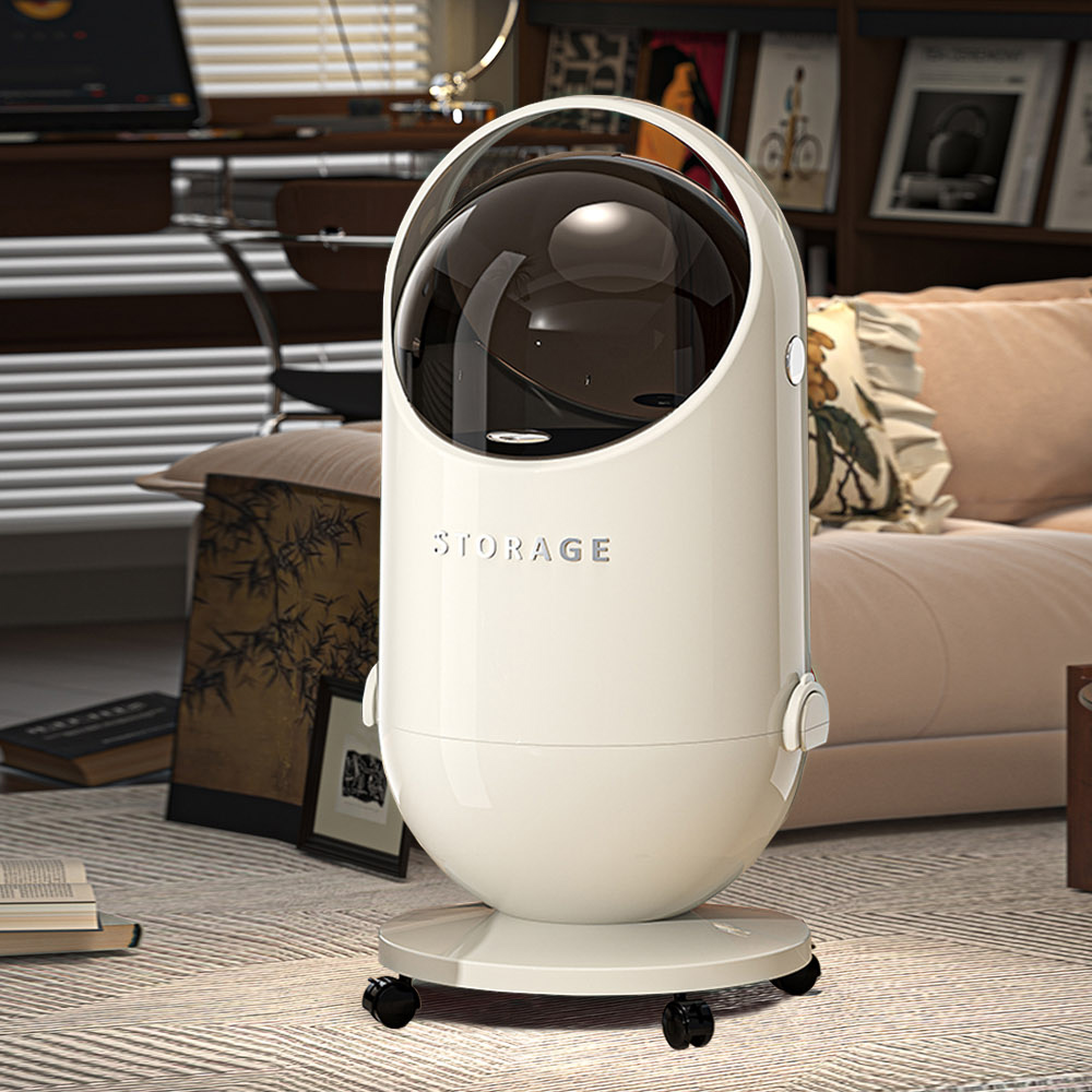 【AOTTO】輕奢免彎腰附輪雙開門垃圾桶-20L(CL-205), , large