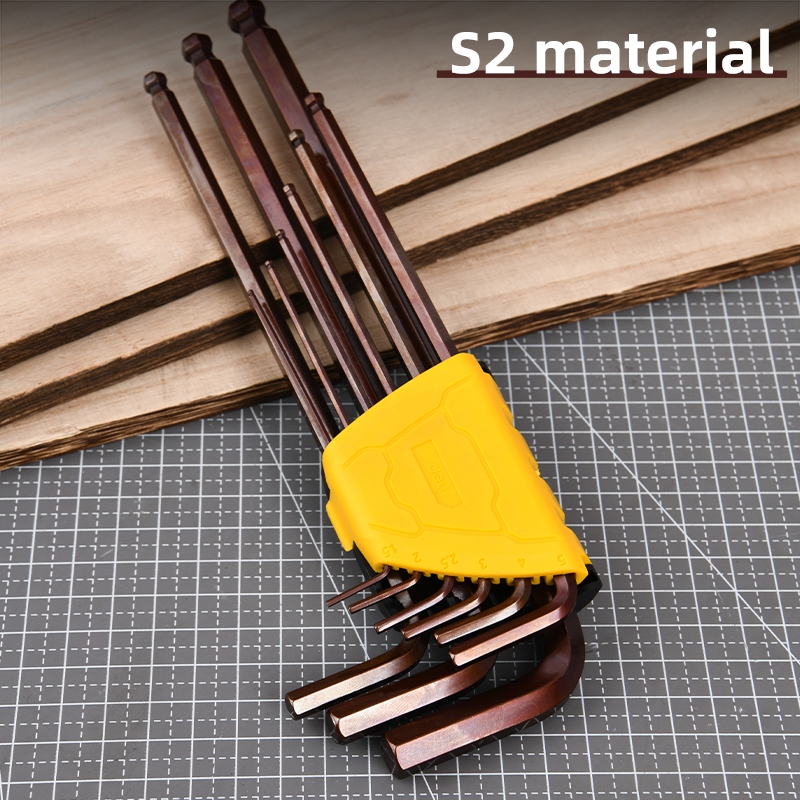 【得力工具 deli tools】超長六角扳手 L型扳手 9件組 升級款 Semi-Pro系列, , large