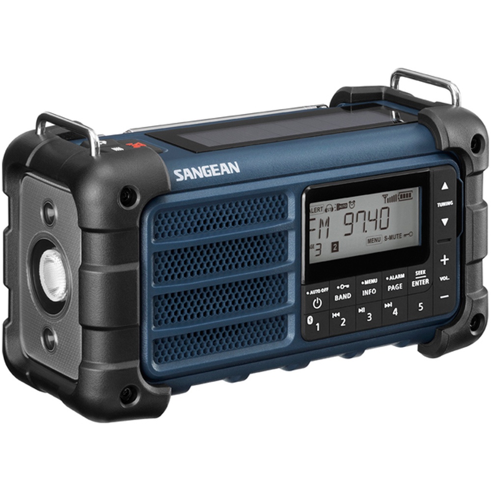 SANGEAN AM/FM Bluetooth Solar Hand-Crank Rechargeable Radio MMR-99, , large