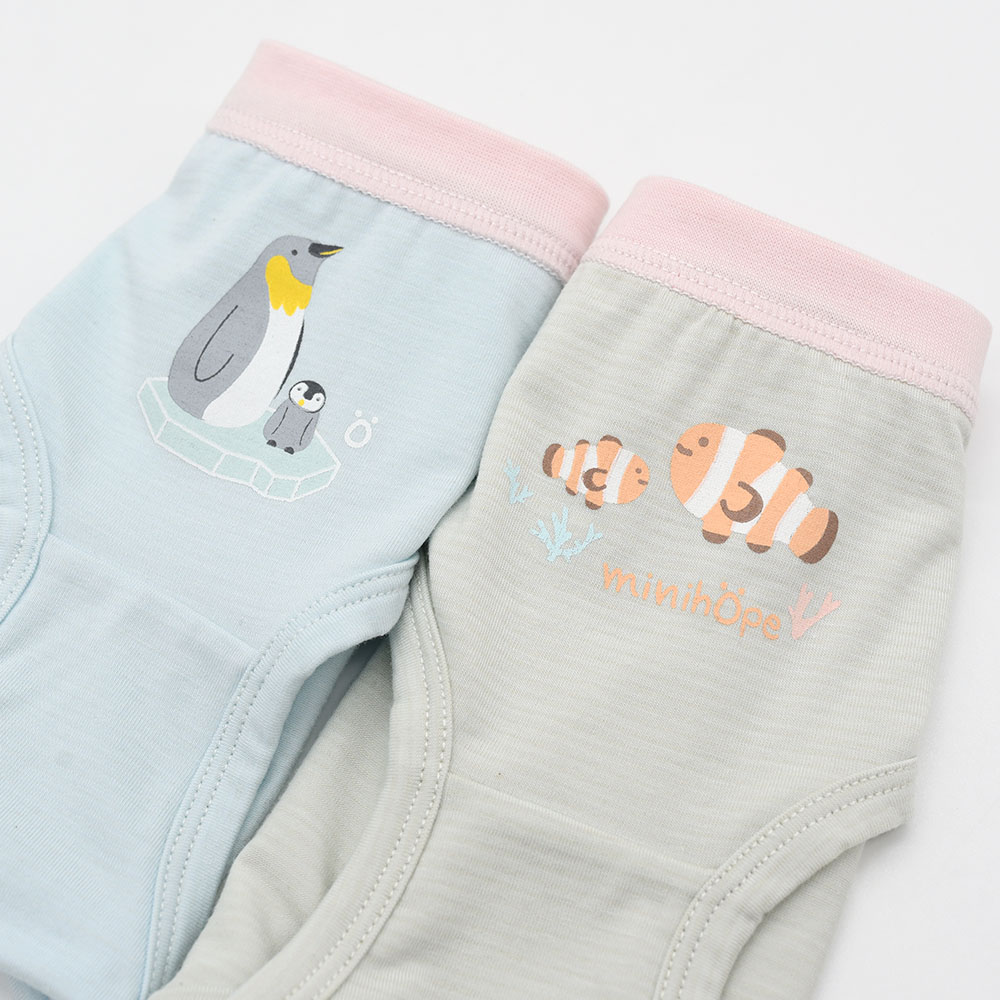 沉靜海洋女童三角褲(2件組C), , large