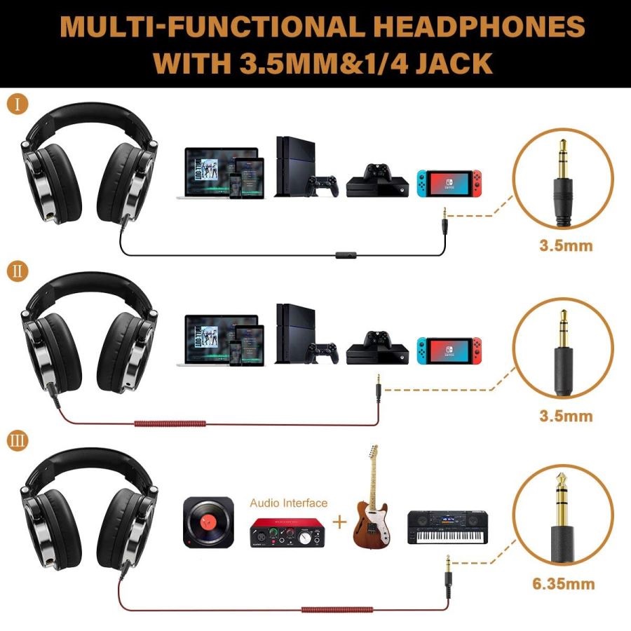 OneOdio Studio Pro 10 DJ專業監聽耳機(黑), , large